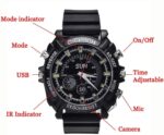 HD 1080P Hidden Spy Camera Watch With Built-In 32GB Hidden Wrist Watch Camera Color (white & black) - Image 8